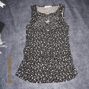 Ricki's black polkadot top, size XS